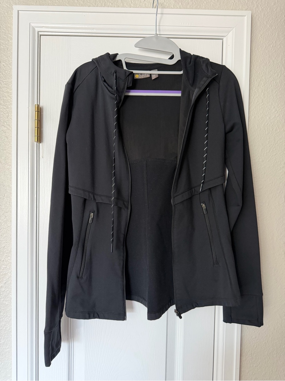 Zella Black Hooded Utility Jacket